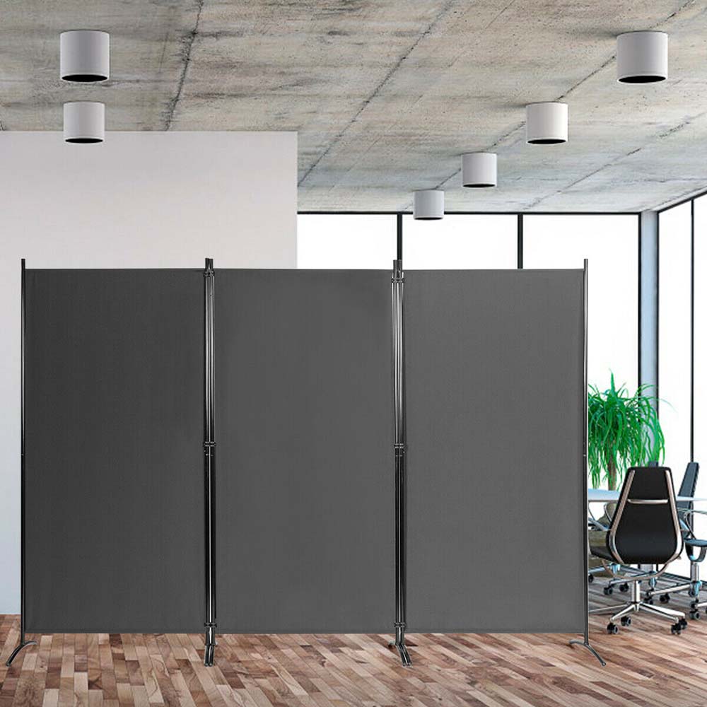 Mobile room divider 260x180cm, grey
